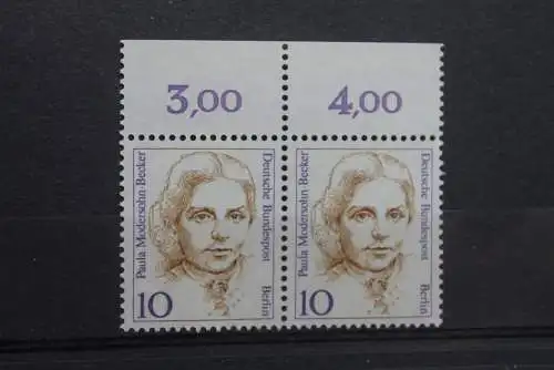 Berlin, Freimarken: Frauen; MiNr. 806; waagerechtes Paar, OR, MNH