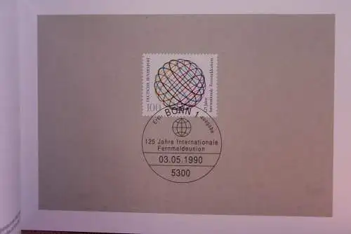 Ministerkarte zum Ausgabeanlaß "Internationale Fernmeldeunion", 3. Mai 1990; MiNr. 1464