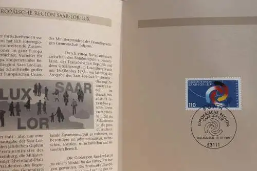 Deutschland 1997; Jahressammlung-ETB: Europäische Region Saar-Lor-Lux; MiNr. 1957; bitte lesen