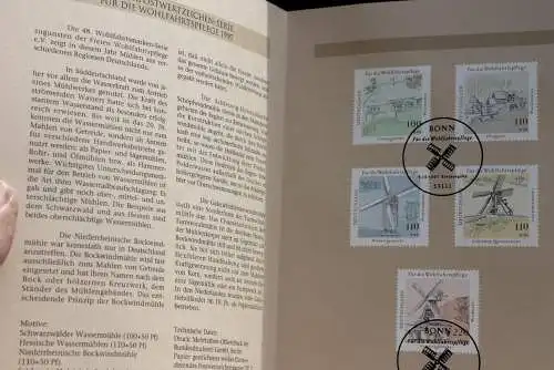 Deutschland 1997; Jahressammlung-ETB:  Für die Wohlfahrtspflege: Mühlen; MiNr. 1948-52; bitte lesen