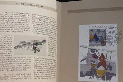 Deutschland 1997; Jahressammlung-ETB: Block: Tag der Briefmarke; MiNr. Block 41; bitte lesen