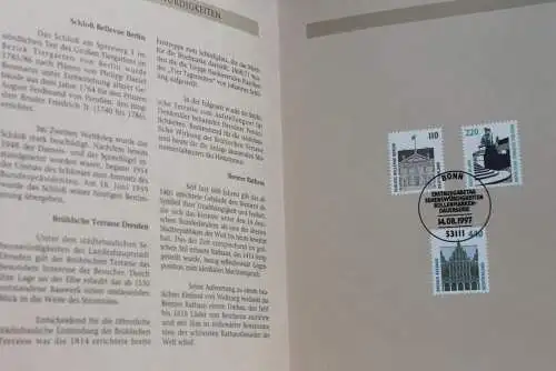 Deutschland 1997; Jahressammlung-ETB: Sehenswürdigkeiten; MiNr. 1935-37; bitte lesen