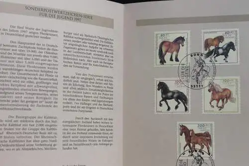 Deutschland 1997; Jahressammlung-ETB: Für die Jugend: Pferde, MiNr. 1920-24; bitte lesen