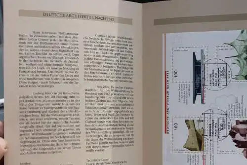 Deutschland 1997; Jahressammlung-ETB: Block "Deutsche Architektur" , MiNr. Block 37; bitte lesen