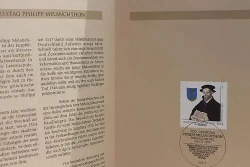 Deutschland 1997; Jahressammlung-ETB: Philipp Melanchthon, MiNr. 1902; bitte lesen