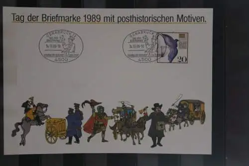 BRD; Sonderblatt,Erinnerungsblatt,Gedenkblatt: Tag der Briefmarke 1989; Sonderstempel Osnabrück