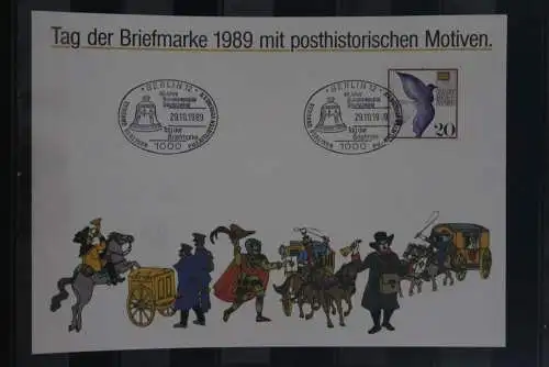 BRD; Sonderblatt,Erinnerungsblatt,Gedenkblatt: Tag der Briefmarke 1989; Sonderstempel Berlin