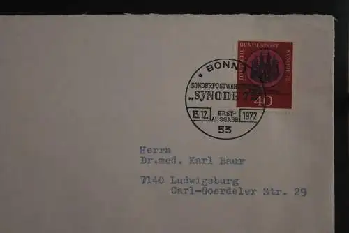 Deutschland 1972; FDC Synode Bistum Würzburg; MiNr. 752