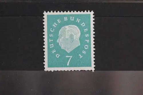 Deutschland 1959; Freimarke Heuss (III): MiNr. 302 R; 7 Pf., gerade Nr.; vierstellig, MNH