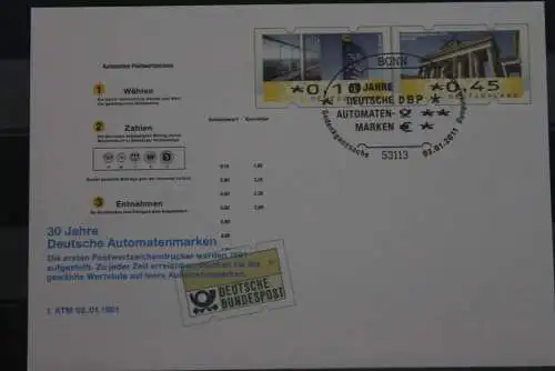 Deutschland 2006 Ganzsache USo 225: 30 Jahre Automatenmarken, ESST Bonn