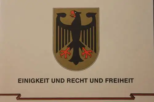 Ministerkarte, groß, 1990 zum Ausgabeanlaß: "Deutsche Einheit"