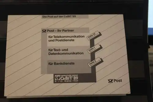 Deutschland, Kontaktkarte der POST 1989:CeBIT '89 Hannover, EUROPA-Marke