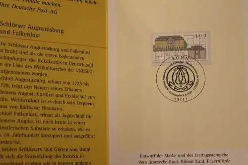 Deutschland, Kontaktkarte der POST 1997; Schlösser Augustusburg und Falkenlust