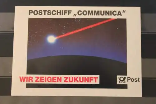 Deutschland, Grußkarte der POST 1989; Postschiff "COMMUNICA", Hamburger Hafen, MiNr. 1419