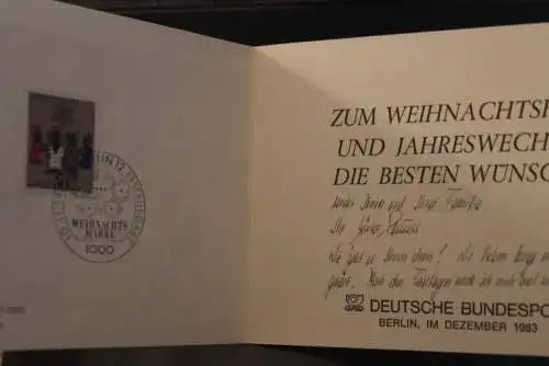 Deutschland, Weihnachtskarte der POST 1983