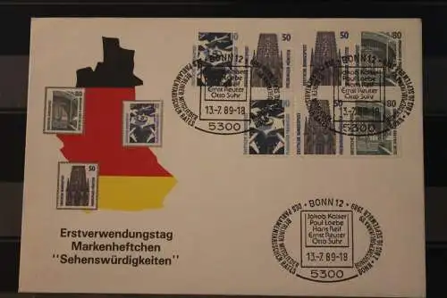 Deutschland 1989, Zusammendrucke aus MH25: W 79, W 81, W 83