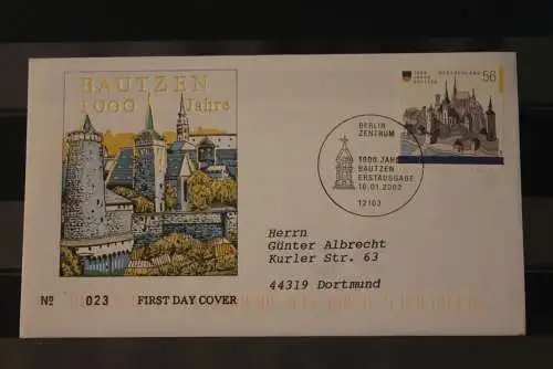 Deutschland 2002; 1000 Jahre Bautzen, MiNr. 2232, FDC