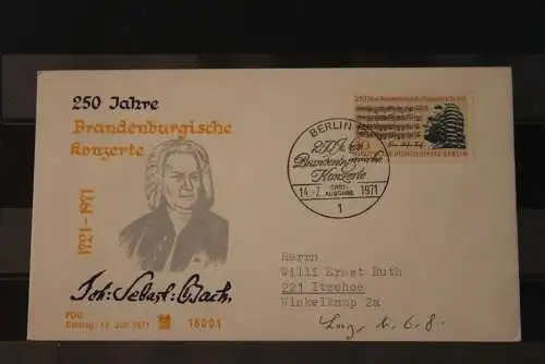 Berlin 1971; Brandenburgische Konzerte, Musik, MiNr. 392, FDC