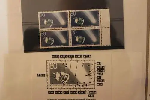 Deutschland 1986; Halleyscher Komet GIOTTO-Mission der ESA; MiNr. 1273; Zylinderretusche   A35a, A39a/A39b; MNH