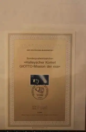 Deutschland 1986; Halleyscher Komet GIOTTO-Mission der ESA; MiNr. 1273; Zylinderretusche  A24b, ETB