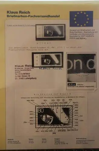 Deutschland 1986; Halleyscher Komet GIOTTO-Mission der ESA; MiNr. 1273; Zylinderretusche  A21a, MNH