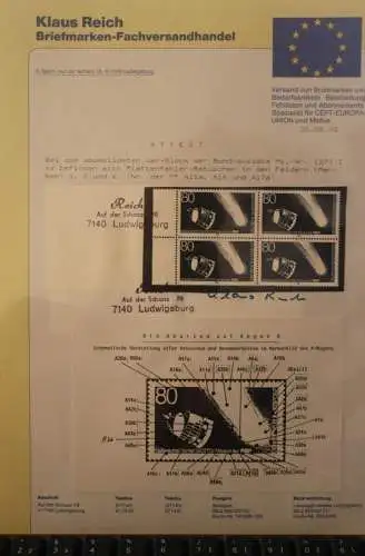 Deutschland 1986; Halleyscher Komet GIOTTO-Mission der ESA; MiNr. 1273; Zylinderretusche  A11a,A16 und A17a, MNH