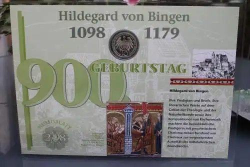 Deutschland Numisblatt  2/98 "Hildegard von Bingen"