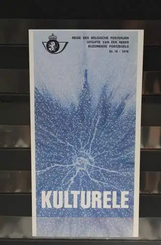 Belgien 1976; Ankündigungsblatt mit Schwarzdruck und Marke und ESST: Culturelle, Fläm.  Ausg.