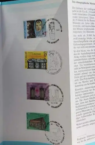 Belgien 1988; Ankündigungsblatt mit Schwarzdruck und Marke und ESST: Kultur, Deutsche  Ausg.