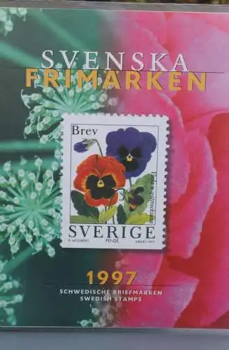 Schweden, Jahresmappe 1997, Jahrgang 1997, komplett in Mappe, MNH