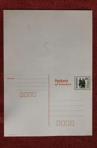 DDR 1990, Ganzsache P 108 F / A; Wertstempel Bauten; ungebraucht