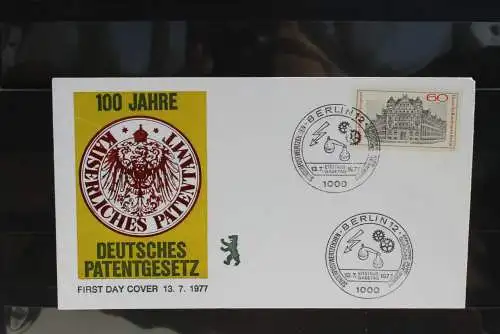 Berlin 1977; FDC Deutsches Patentgesetz; MiNr. 550