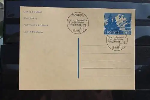 Schweiz 1993; Ganzsache 60 Rp; Ersttagssonderstempel