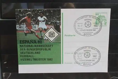 Deutschland 1982; Ganzsache: Nationalmannschaft der BRD, Vizeweltmeister 1982