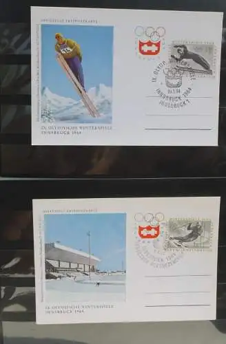 Österreich Olympische Winterspiele 1964; Set von 10 offiziellen Festpostkarten, lesen