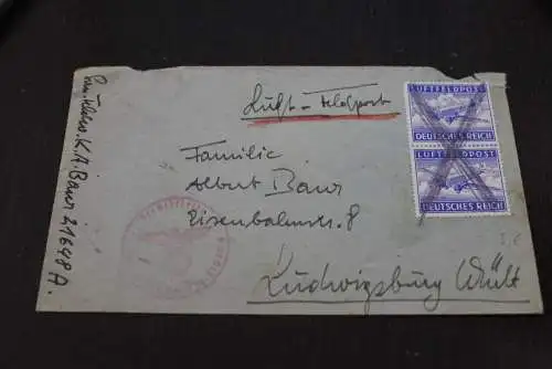 Luft-Feldpost, Brief 21648A nach Ludwigsburg