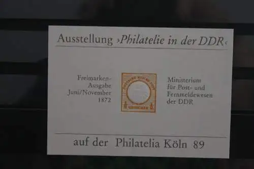 VIGNETTE: DDR-Philatelie zur Philatelia Köln 1989