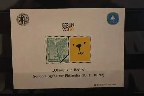 VIGNETTE BERLIN 2000 "Olympia in Berlin" zur Philatelia '92