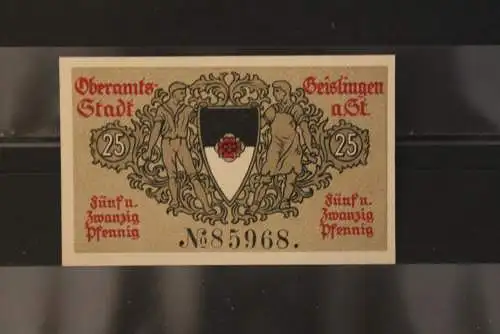 Notgeld Kriegsnotgeld, Geislingen / Steige, 1918, 25 Pf., kassenfrisch