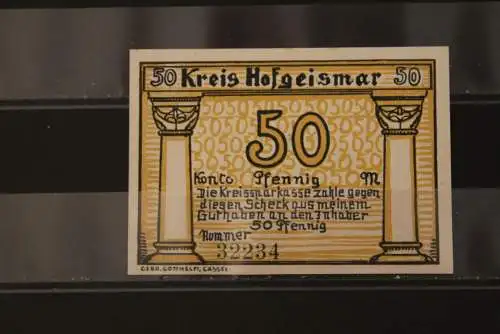 Notgeld Lippoldsberg / Hofgeismar, 50 Pf., kassenfrisch