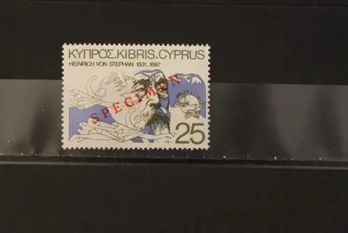 Zypern, 1981, MiNr. 556; Heinrich von Stephan, UPU, SPECIMEN, MUSTER