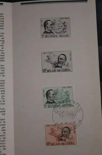 Belgien 1974; Ankündigungsblatt mit Schwarzdruck und Marke und ESST: UPU Weltpostverein, Fläm.  Ausg.