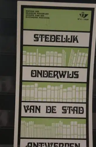 Belgien 1969; Ankündigungsblatt mit Schwarzdruck und Marke und ESST: Stedelijk Antwerpen, Fläm.  Ausg.