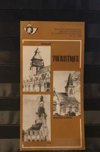 Belgien 1984; Ankündigungsblatt mit Schwarzdruck und Marke und ESST: Tourismus, Franz.  Ausg.