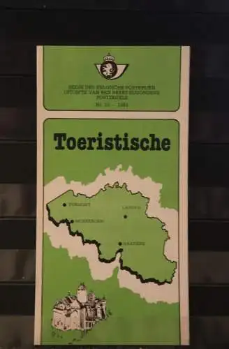 Belgien 1983; Ankündigungsblatt mit Schwarzdruck und Marke und ESST: Tourismus, Fläm.  Ausg.