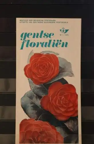 Belgien 1970; Ankündigungsblatt mit Schwarzdruck und Marke und ESST: Genter Floralien, Fläm. Ausg.