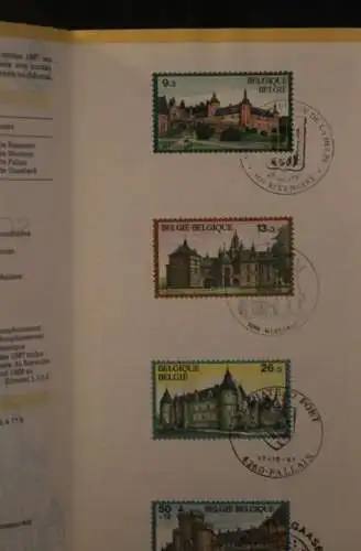 Belgien 1987; Ankündigungsblatt mit Schwarzdruck und Marke, ESST: Solidarität;  Franz.  Ausg.