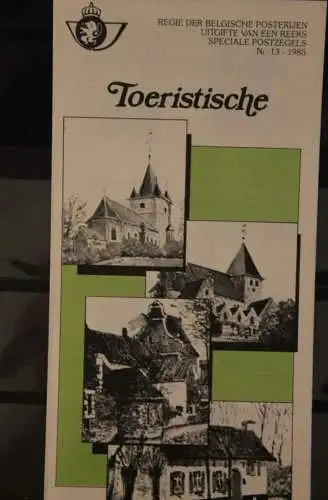 Belgien 1985; Ankündigungsblatt mit Schwarzdruck und Marke, ESST: Tourismus, Fläm.  Ausg.