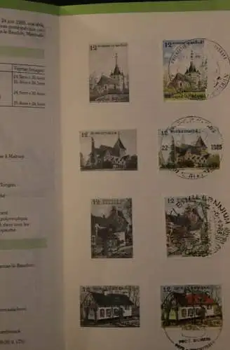 Belgien 1985; Ankündigungsblatt mit Schwarzdruck und Marke, ESST: Tourismus, Franz.  Ausg.