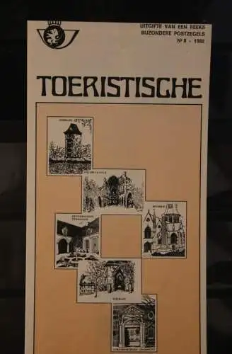 Belgien 1982; Ankündigungsblatt mit Schwarzdruck und Marke, ESST: Tourismus, Fläm.  Ausg.